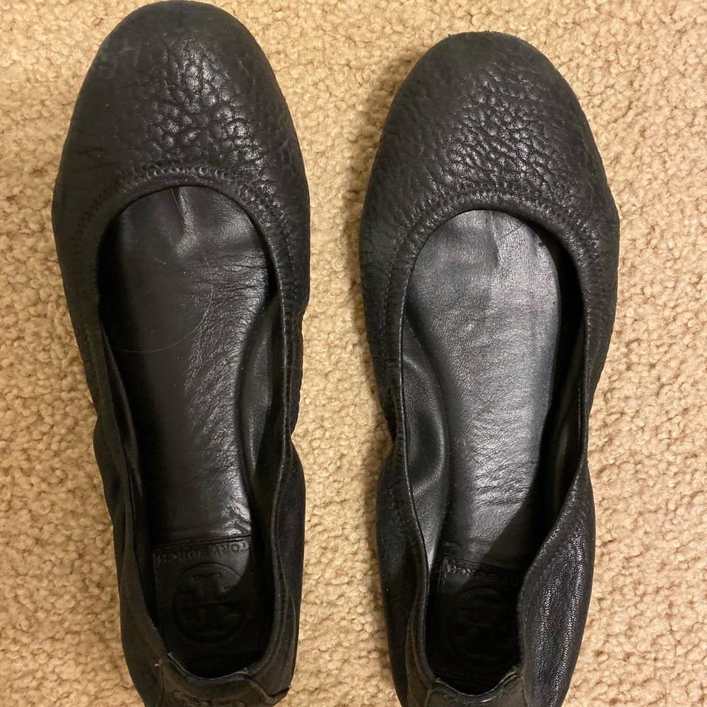 Tory Burch Black Flats